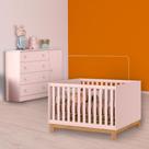 Quarto Infantil Berço Mini Cama Slim e Cômoda Sapateira Rosa Quarto Infantil Berço Mini Cama Slim e Cômoda Sapateira Rosa