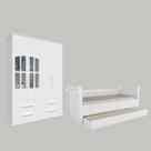 Quarto Infantil Cama Bibox Maria Roupeiro Charlo 100% MDF - Quarto Infantil Cama Bibox Maria Roupeiro Charlo 100% MDF -