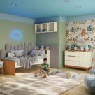 Quarto Infantil com 3 Nichos 5 Peças Crescer Kappesberg Argila/Jequetiba