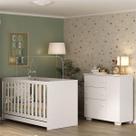 Quarto Infantil com Berço 3 em 1 e Cômoda Algodão Doce Multimóveis MP4249