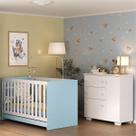 Quarto Infantil com Berço 3 em 1 e Cômoda Algodão Doce Multimóveis MP4249