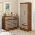 Quarto Infantil com Cômoda 8 Gavetas e Guarda-roupa 3 Portas e 2 Gavetas Ninho
