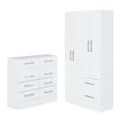 Quarto Infantil com Cômoda 8 Gavetas e Guarda-roupa 4 Portas e 2 Gavetas Ninho