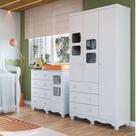 Quarto Infantil com Guarda Roupa 3 Portas e Cômoda 1 Porta com Janelas Mimo 100% Mdf Espresso Móveis