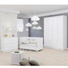 Quarto Infantil com Guarda Roupa 4 Portas + Cômoda + Berço Padrão