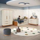 Quarto Infantil Completo 4 Peças Crescer Kappesberg Argila/Jequetiba