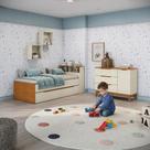 Quarto Infantil Completo 5 Peças com Nichos Crescer Kappesberg Argila/Jequetiba