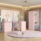 Quarto Infantil Completo Ana 2 Portas 7 Gavetas Rosa - Pnr Móveis Quarto Infantil Completo Ana 2 Portas 7 Gavetas Rosa - Pnr Móveis