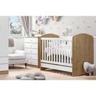 Quarto Infantil Completo Bala de Menta 2 Peças (1 Cômoda + 1 Berço) QI95 Rústico/Branco - Henn Quarto Infantil Completo Bala de Menta 2 Peças (1 Cômoda + 1 Berço) QI95 Rústico/Branco - Henn