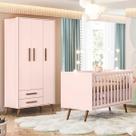 Quarto Infantil Completo Bear 3 Portas 2 Gavetas Rosa - Pnr Móveis Quarto Infantil Completo Bear 3 Portas 2 Gavetas Rosa - Pnr Móveis