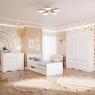 Quarto Infantil Completo Bicama Guarda Roupas 4 Portas Cômoda 1 Porta Provençal 100% MDF