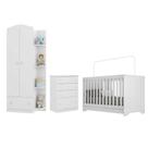 Quarto Infantil Completo com Berço 3x1 Multimóveis FG3033 Branco/Colorido Quarto Infantil Completo com Berço 3x1 Multimóveis FG3033 Branco/Colorido