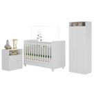 Quarto Infantil Completo Com Colchão Incluso Ariel Branco Quarto Infantil Completo Com Colchão Incluso Ariel Branco