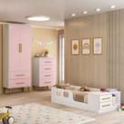 Quarto Infantil Completo com Guarda-roupa, Cômoda e Cama Magia Espresso Móveis