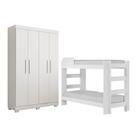 Quarto Infantil Completo com Guarda-Roupa e Beliche Théo Tigus Baby