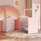 Quarto Infantil Completo Estrela 4 Gavetas Rosa - Pnr Móveis