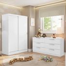 Quarto Infantil Completo Guarda-Roupa 2 Portas 2 Gavetas e Cômoda Madesa