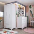 Quarto Infantil Completo Kids 4 Portas 6 Gavetas Branco - Panorama Móveis Quarto Infantil Completo Kids 4 Portas 6 Gavetas Branco - Panorama Móveis