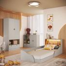 Quarto Infantil Completo Montessoriana Lille 4 Porta 3 Gavetas com Led Arenas - Art In Móveis