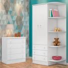 Quarto Infantil Guarda Roupa 2P e Cômoda 4G Branco Quarto Infantil Guarda Roupa 2P e Cômoda 4G Branco