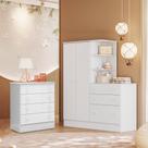 Quarto Infantil Guarda Roupa C/ Cômoda e Cômoda Branco