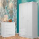 Quarto Infantil Guarda Roupa e Cômoda Branco