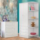 Quarto Infantil Guarda Roupa e Cômoda Sapateira Branco Quarto Infantil Guarda Roupa e Cômoda Sapateira Branco