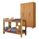 Quarto Infantil/juvenil com Beliche Vegas e Guarda Roupa 4 Portas 3 Gavetas Flórida 100% Mdf
