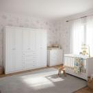 Quarto Infantil Mississipi 6 Portas Ambiente com Berço Tutto New Branco Fosco - Henn Quarto Infantil Mississipi 6 Portas Ambiente com Berço Tutto New Branco Fosco - Henn