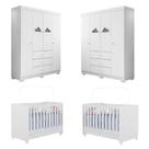 Quarto infantil para Gêmeos, 02 guarda roupa e 02 berços
