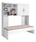 Quarto Infantil Phoenix Armario Aereo e Cama Solteiro Branco