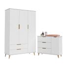 Quarto Infantil Retro Melinda Guarda Roupa, Comoda Mobili