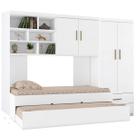 Quarto Juvenil Guarda Roupa 2 Portas Modulo Aereo Cama e Cama Auxilia Solteiro Quarto Juvenil Guarda Roupa 2 Portas Modulo Aereo Cama e Cama Auxilia Solteiro