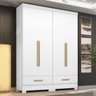 Quarto Modulado 100% MDF 2 Peças 4 Portas 2 Gavetas Smart Plus Espresso Móveis