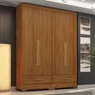 Quarto Modulado 100% MDF 2 Peças 4 Portas 2 Gavetas Smart Plus Espresso Móveis