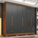 Quarto Modulado 100% MDF 3 Peças 6 Portas 3 Gavetas Smart Plus
