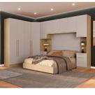 Quarto Modulado 3 Roupeiros 2 Mesas de Cabeceira e Um Ponte Casal San Diego