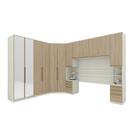 Quarto Modulado Casal 6 Peças Seletto Areia/Jequitibá