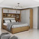 Quarto Modulado Casal 6 Portas com Cama Belém Carioca Móveis Quarto Modulado Casal 6 Portas com Cama Belém Carioca Móveis