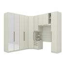 Quarto Modulado Casal 9 Portas 3 Gavetas Canto Oblíquo Areia Quarto Modulado Casal 9 Portas 3 Gavetas Canto Oblíquo Areia