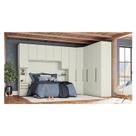 Quarto Modulado Casal Ambiente Composição 3.2 New Predileto 7 Peças Areia - Henn Quarto Modulado Casal Ambiente Composição 3.2 New Predileto 7 Peças Areia - Henn