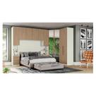 Quarto Modulado Casal Ambiente Composição 5.4 New Predileto 5 Peças Areia Jequitibá - Henn