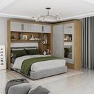 Quarto Modulado Casal com Espelho 6 Portas Belém Carioca Móveis