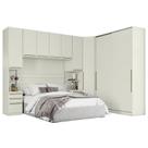 Quarto Modulado Casal Seletto 5 Peças 2 Portas Deslizante Areia - Móveis Henn Quarto Modulado Casal Seletto 5 Peças 2 Portas Deslizante Areia - Móveis Henn