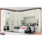 Quarto Modulado Casal Seletto 6 Peças (1 Ponte + 1 Closet + 2 G Roupas + 2 Complementos) QMH06 Areia - Henn