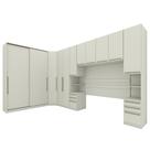 Quarto Modulado Casal Seletto 6 Peças com 2 Portas Deslizantes Areia - Móveis Henn