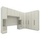 Quarto Modulado Casal Seletto 7 Peças Areia - Móveis Henn Quarto Modulado Casal Seletto 7 Peças Areia - Móveis Henn