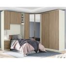 Quarto Modulado Completo Solteiro 5 Peças 9 Gavetas 9 Portas Predileto