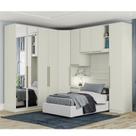 Quarto Modulado Completo Solteiro 6 Peças 9 Portas 6 Gavetas Predileto Bege/Areia HP Quarto Modulado Completo Solteiro 6 Peças 9 Portas 6 Gavetas Predileto Bege/Areia HP