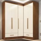 Quarto Modulado de Canto 100% MDF 3 Peças 5 Portas 2 Gavetas Smart Plus Espresso Móveis Quarto Modulado de Canto 100% MDF 3 Peças 5 Portas 2 Gavetas Smart Plus Espresso Móveis